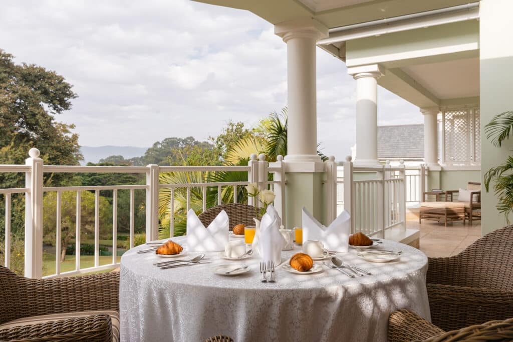 Balcony breakfast set up 2