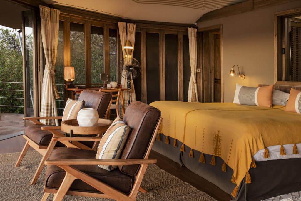 Nina double tent interior set up