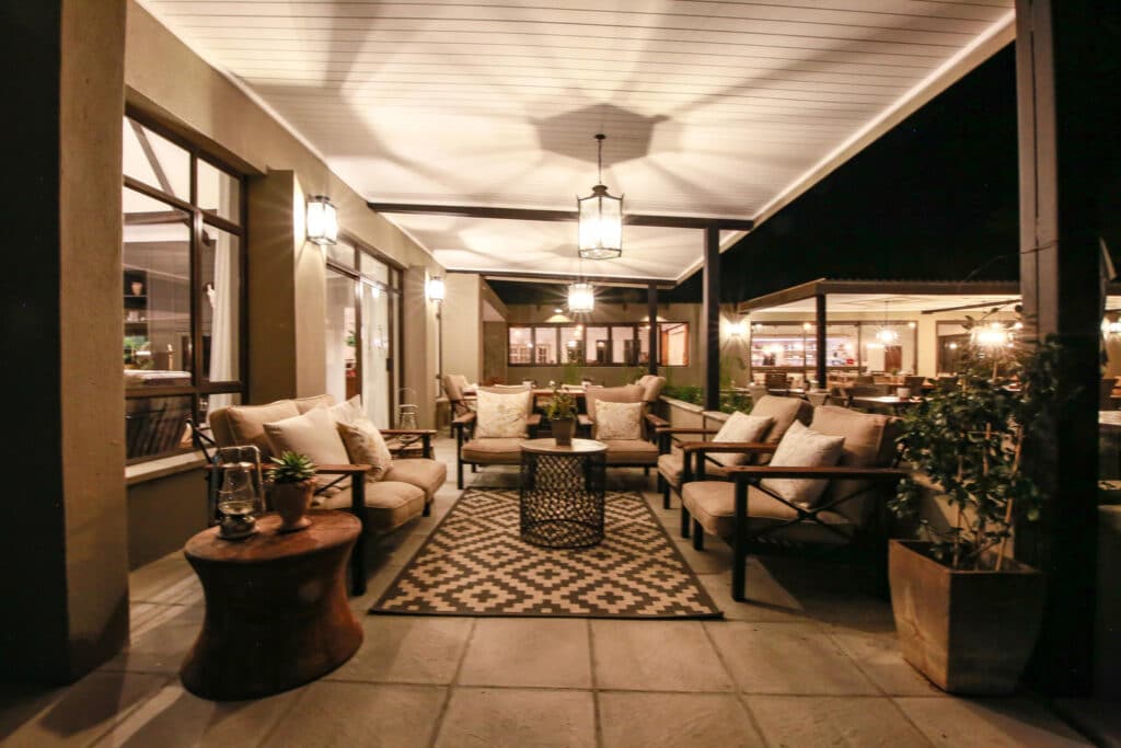 Outside lounge areas