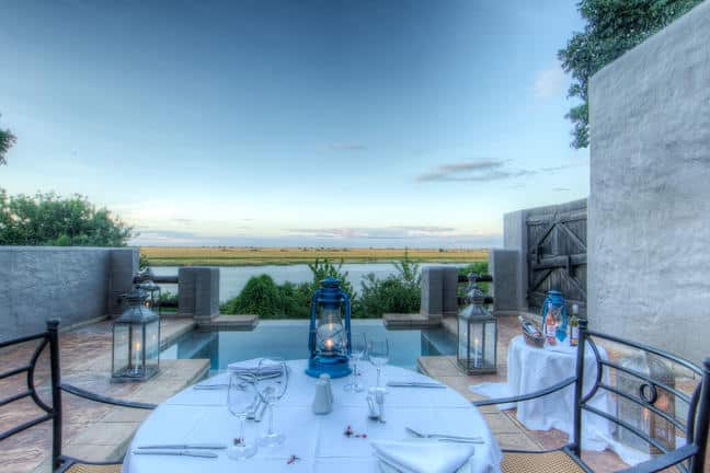 chobe game lodge suite private patio