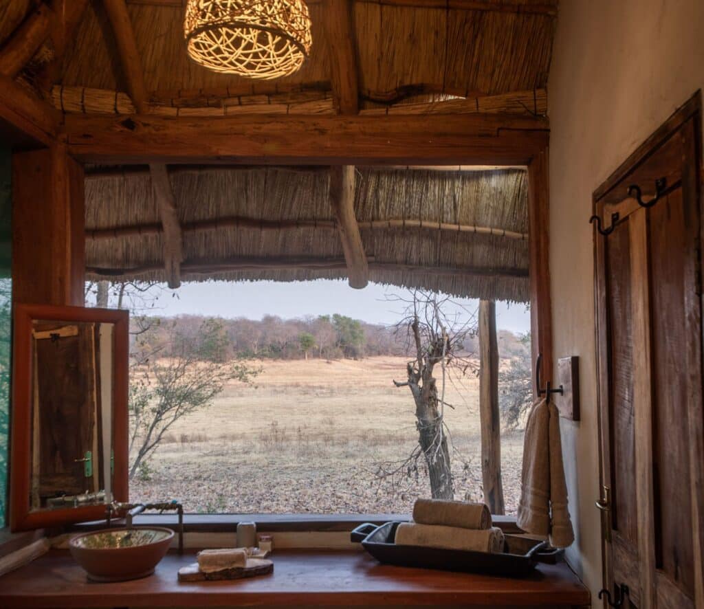nanzhila lake camp bathroom kafue national park 3
