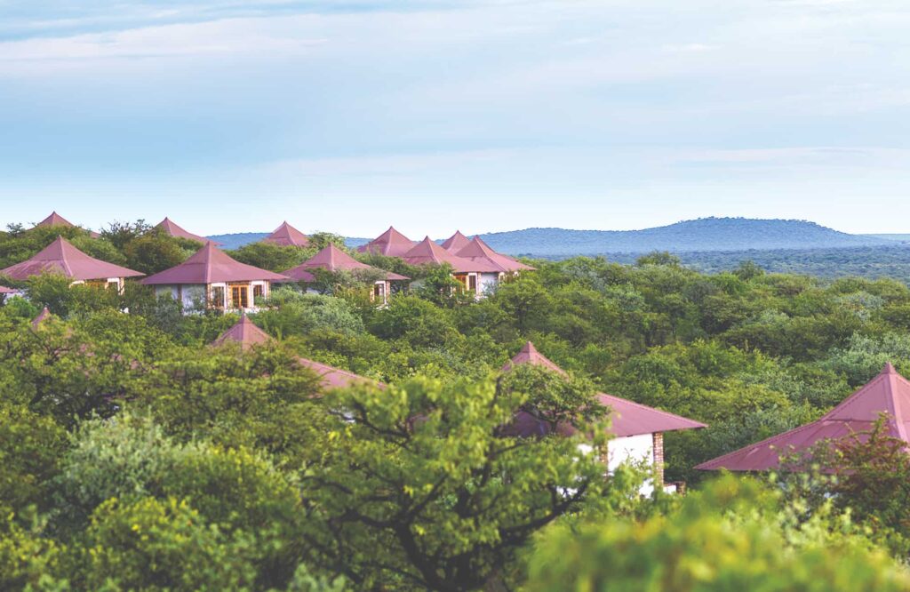 Aerial view of Etosha safari Lodge